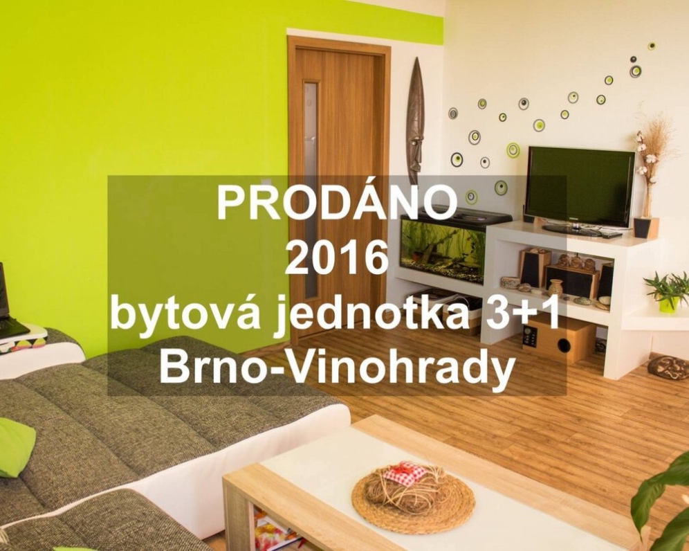 Prodej bytu 3+1 v OV Brno-Vinohrady